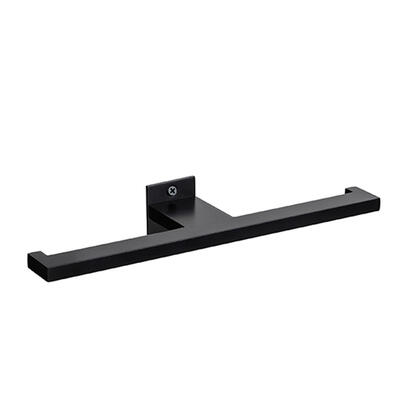 Porta Rolo Duplo Alumínio Preto